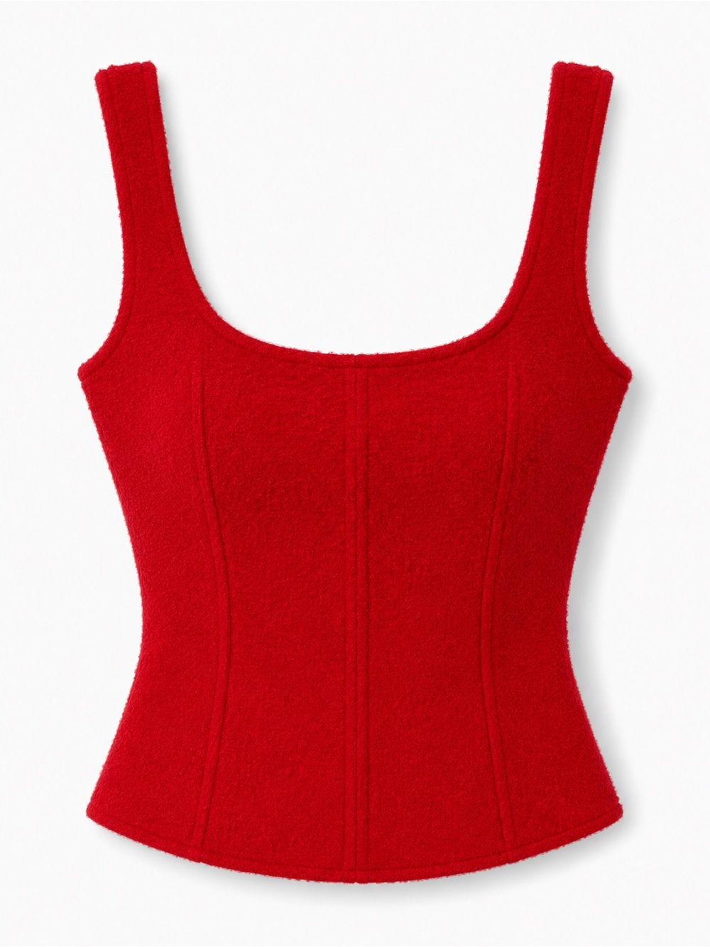 Zara Red Scoop-Neck Knit Camisole